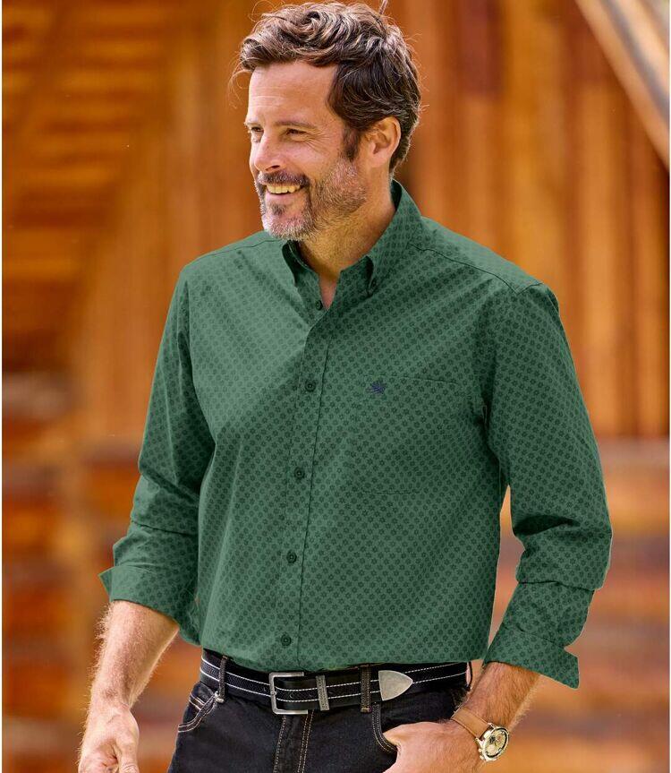 Chemise en Popeline à Micro-Motifs  3/6