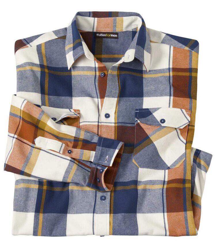 Kariertes Flanell-Hemd Country 3/4