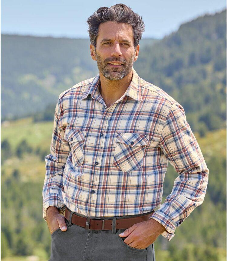 Chemise Flanelle à Carreaux Nature  5/6
