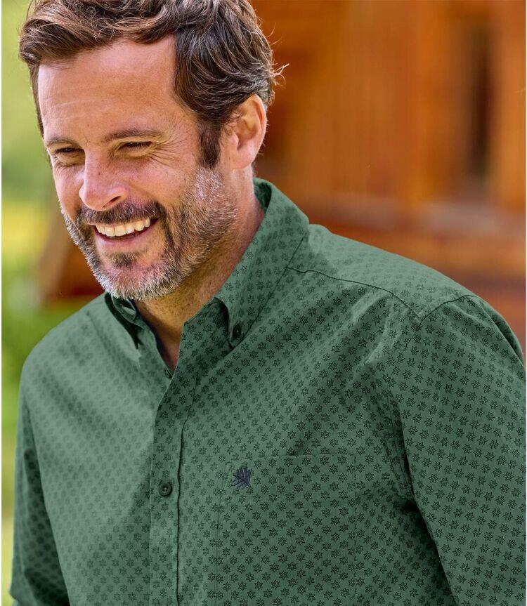 Chemise en Popeline à Micro-Motifs  4/6