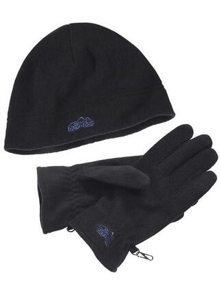 Mütze und Handschuhe aus Fleece