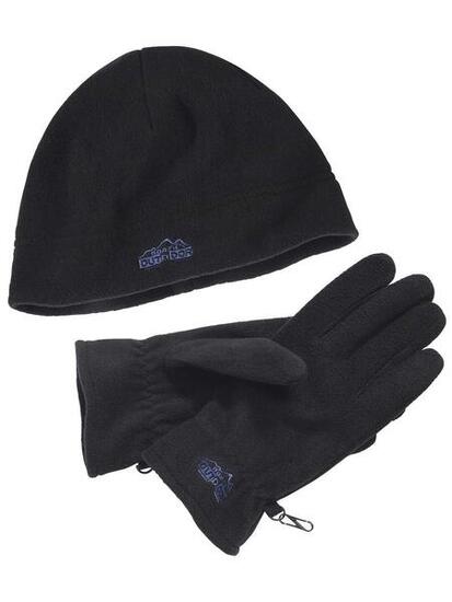 Mütze und Handschuhe aus Fleece