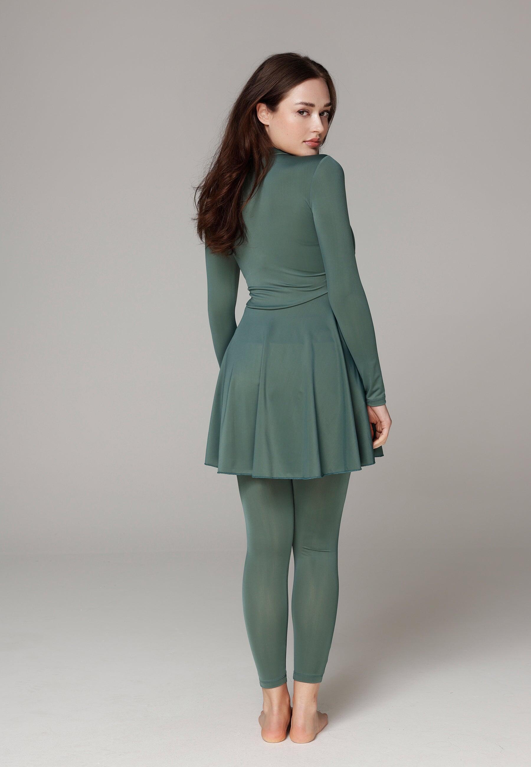 Dames Zwemkleding Zwempak met Legging 3/5