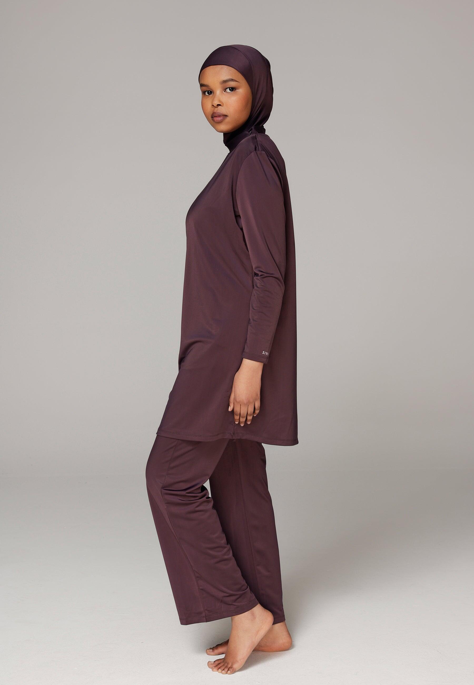 Dames Zwemkleding Ruimvallend Bedekt Zwempak met Broek 2/6