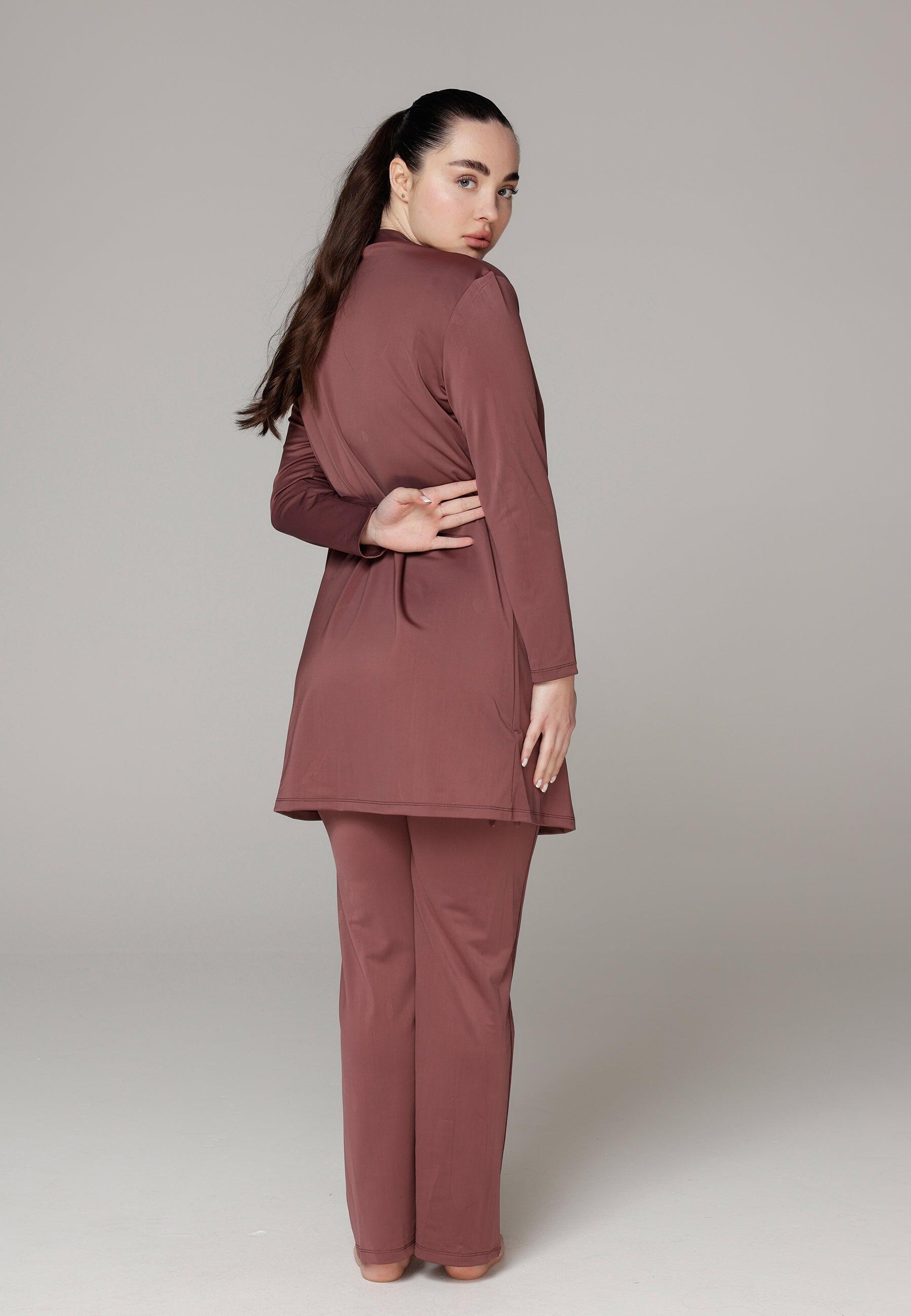 Dames Zwemkleding Ruimvallend Bedekt Zwempak met Broek 3/5