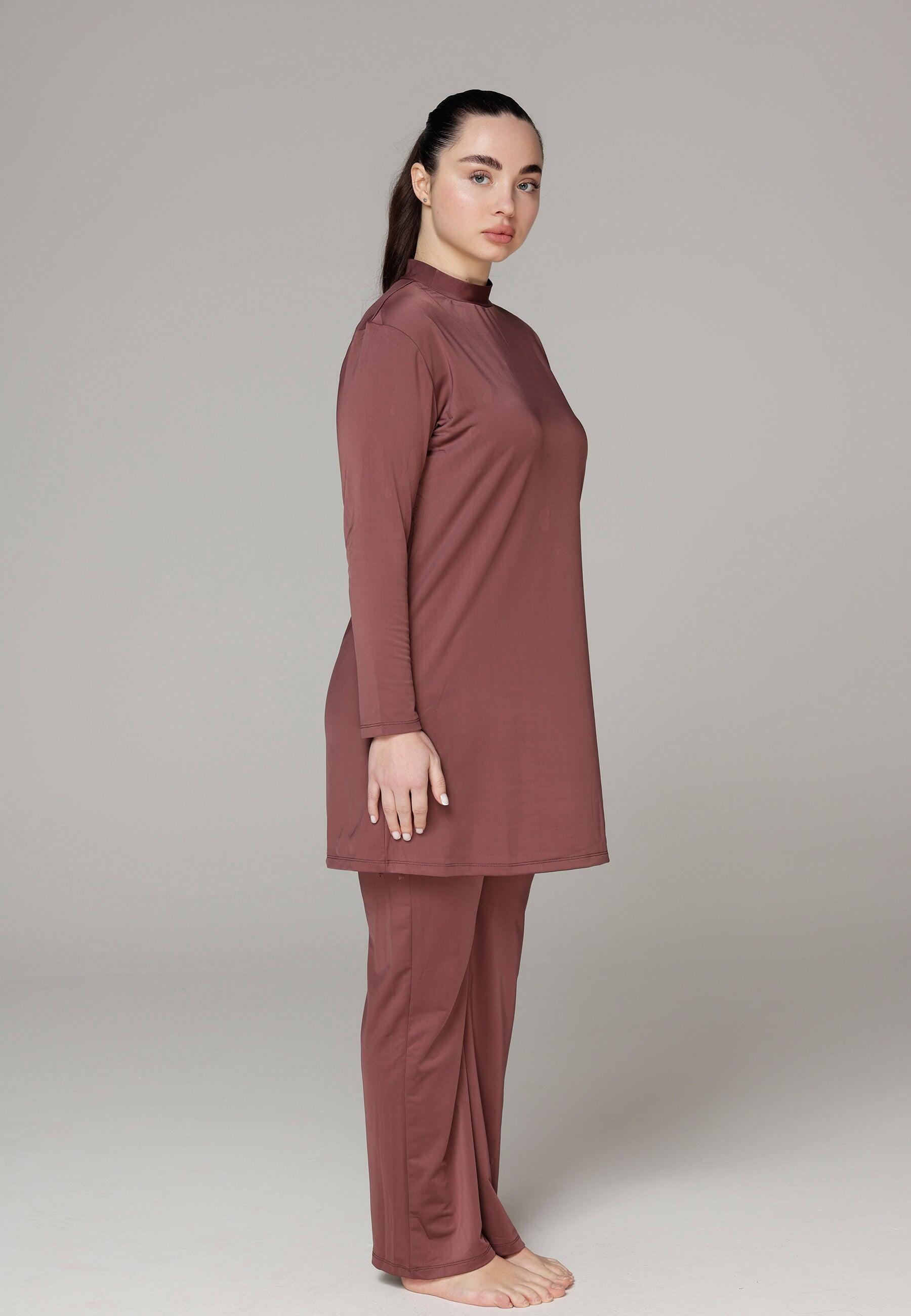 Dames Zwemkleding Ruimvallend Bedekt Zwempak met Broek 2/5