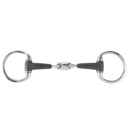 Mors olive pour cheval à double brisure en caoutchouc Horze