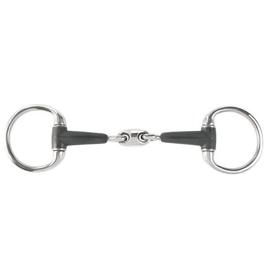 Mors olive pour cheval à double brisure en caoutchouc Horze