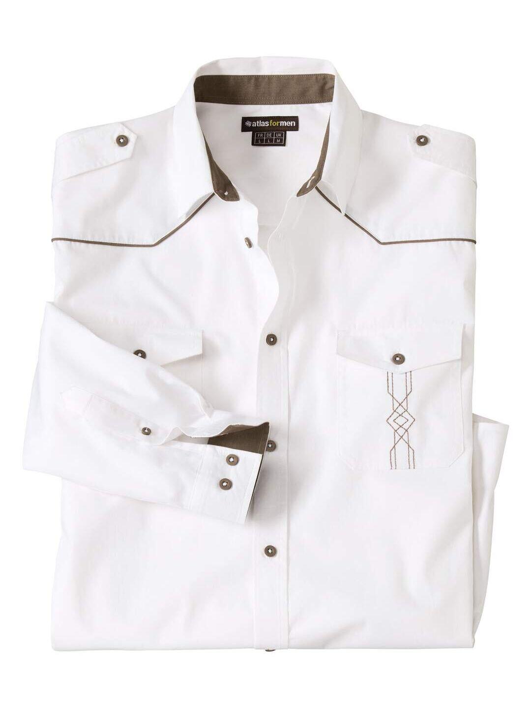 Chemise Blanche Coupe Western  1/5