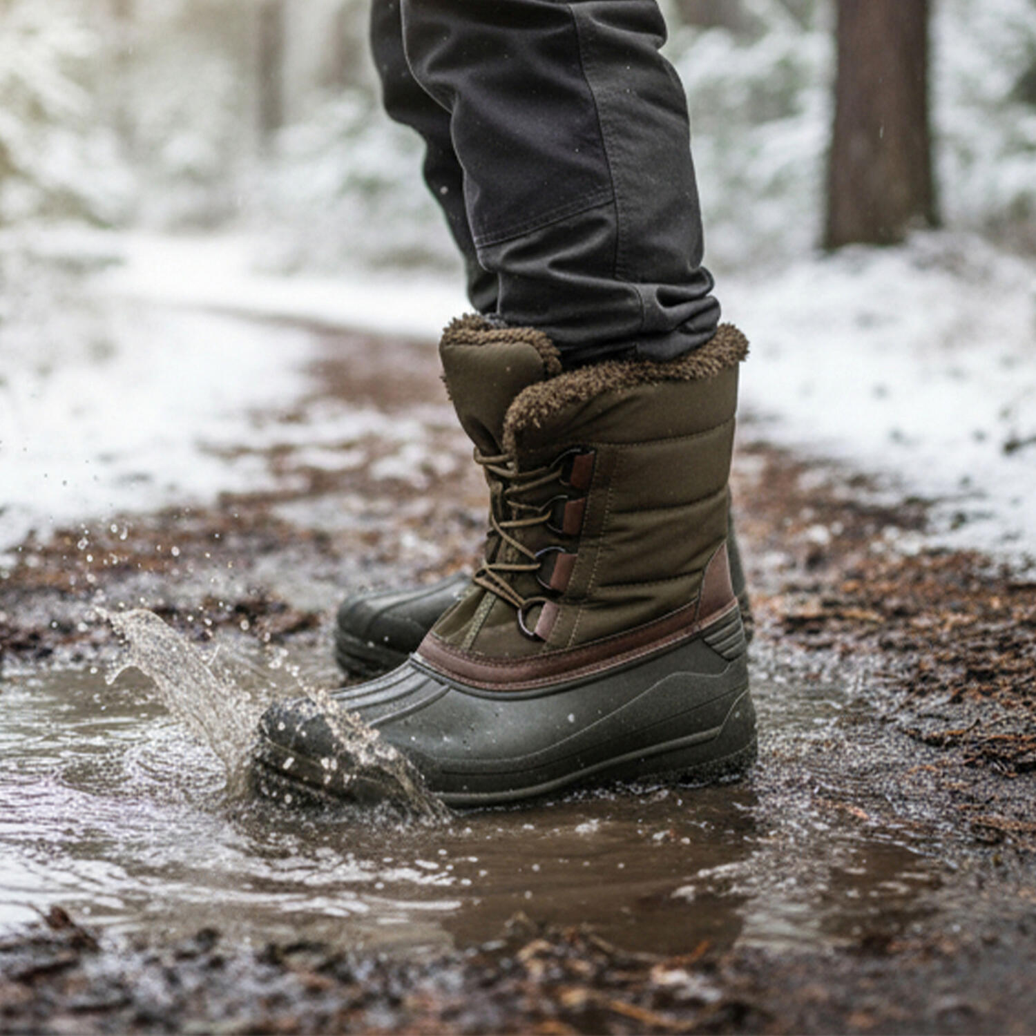 Almwalker Winterstiefel Polar Extreme Herren (Oliv/Schwarz) Größe 43 2/4