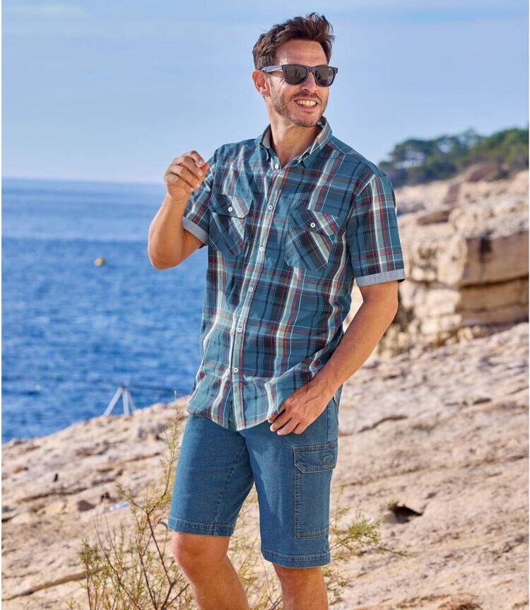 Bermuda Jean Cargo Stretch Confort 3/3