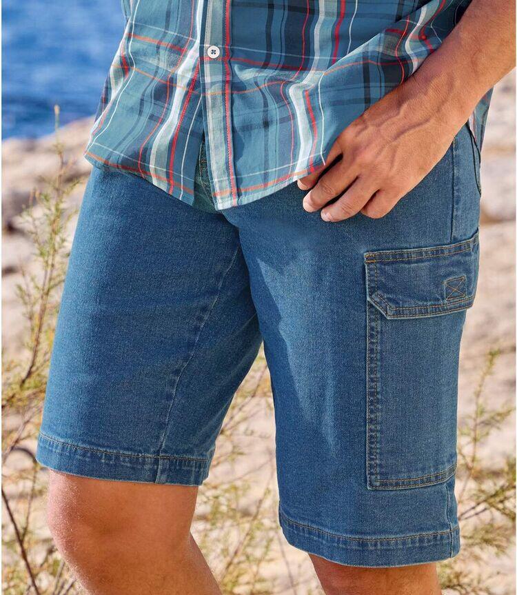 Bermuda Jean Cargo Stretch Confort 2/3