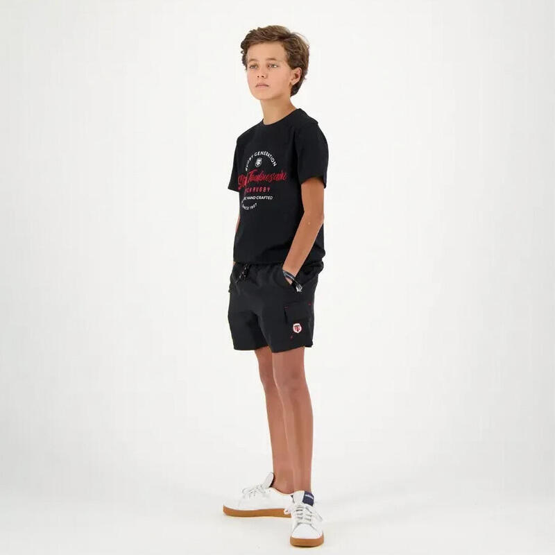 Șort de Baie Copii Melease Stade Toulousain Rugby Negru
