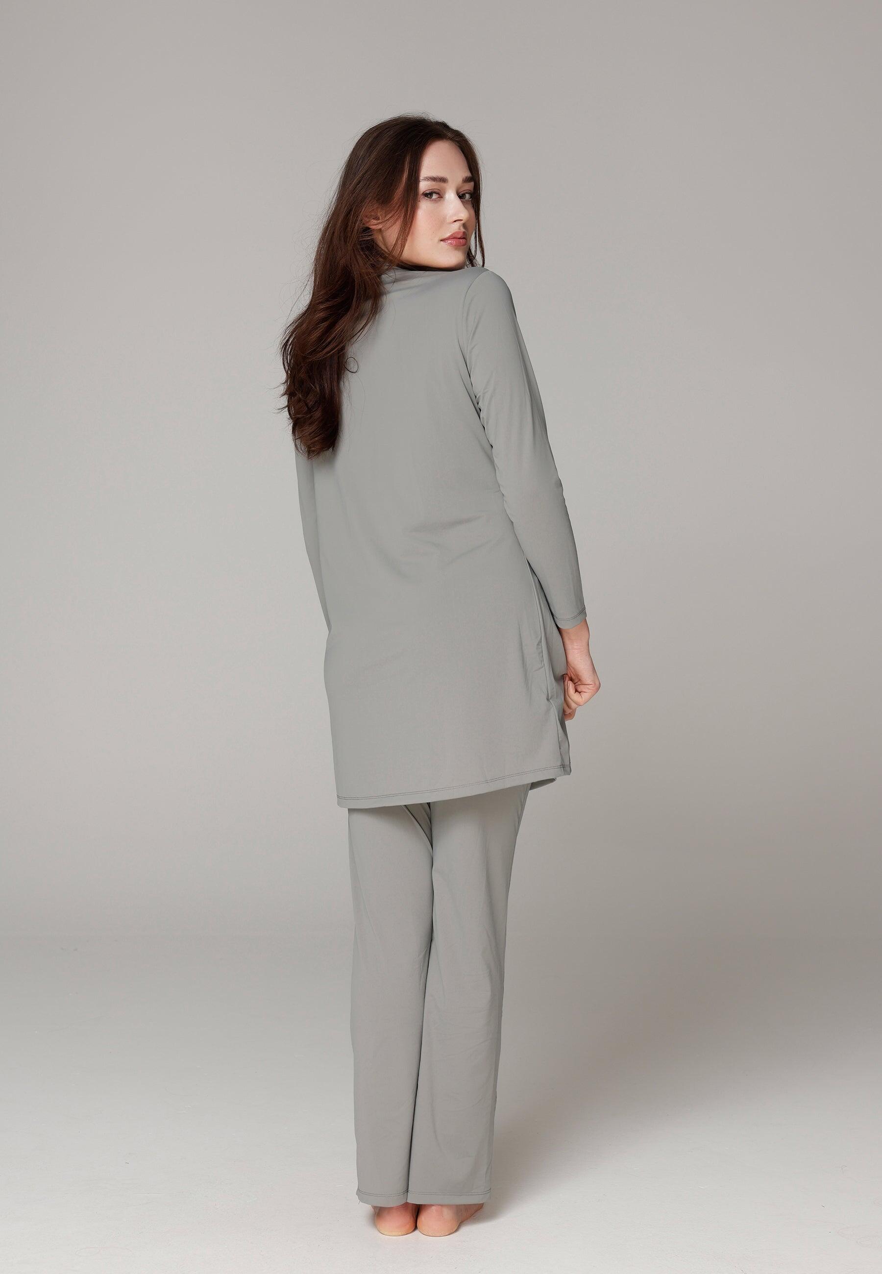 Dames Zwemkleding Ruimvallend Bedekt Zwempak met Broek 3/6