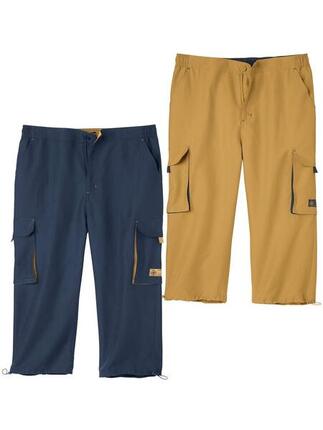 Lot de 2 Pantacourts Cargo Microfibre