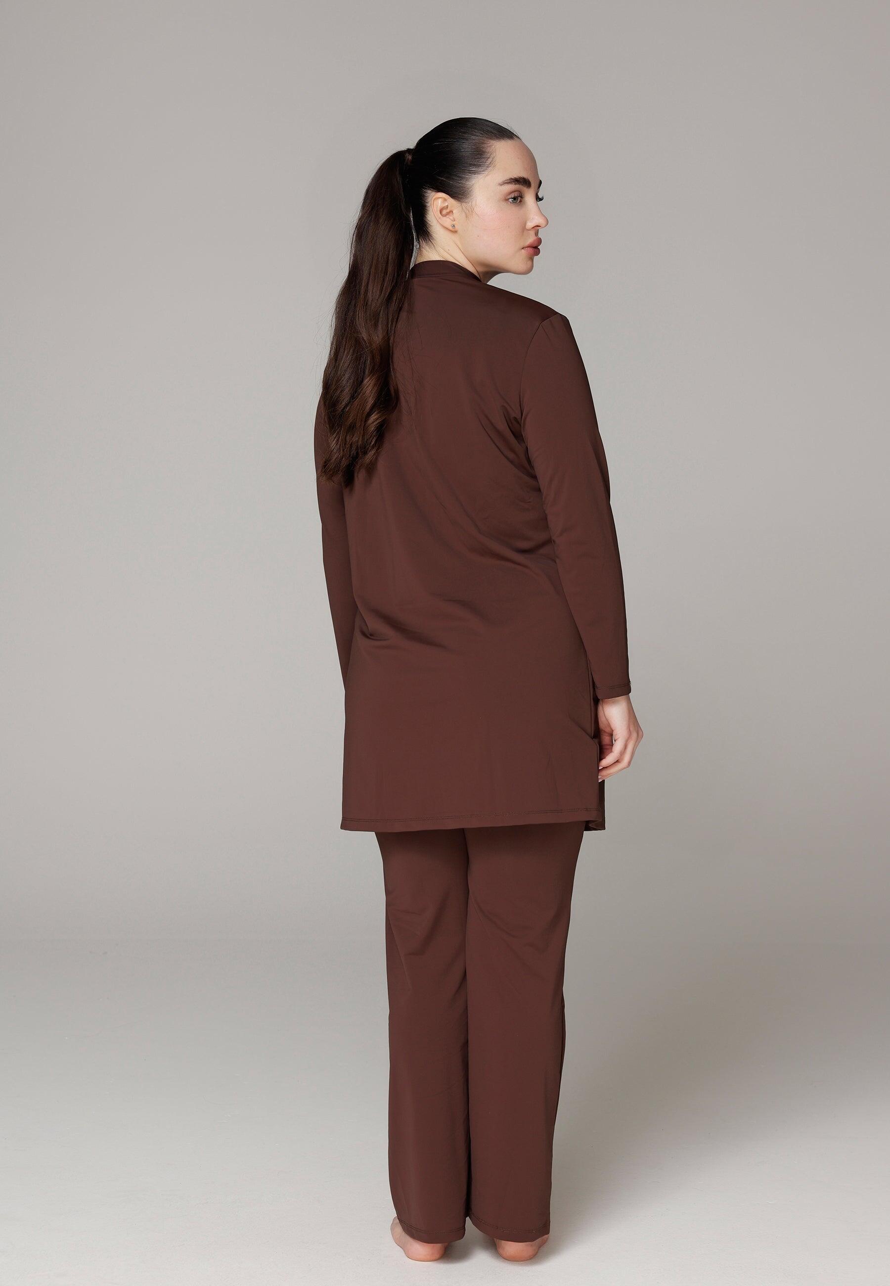 Dames Zwemkleding Ruimvallend Bedekt Zwempak met Broek 3/5