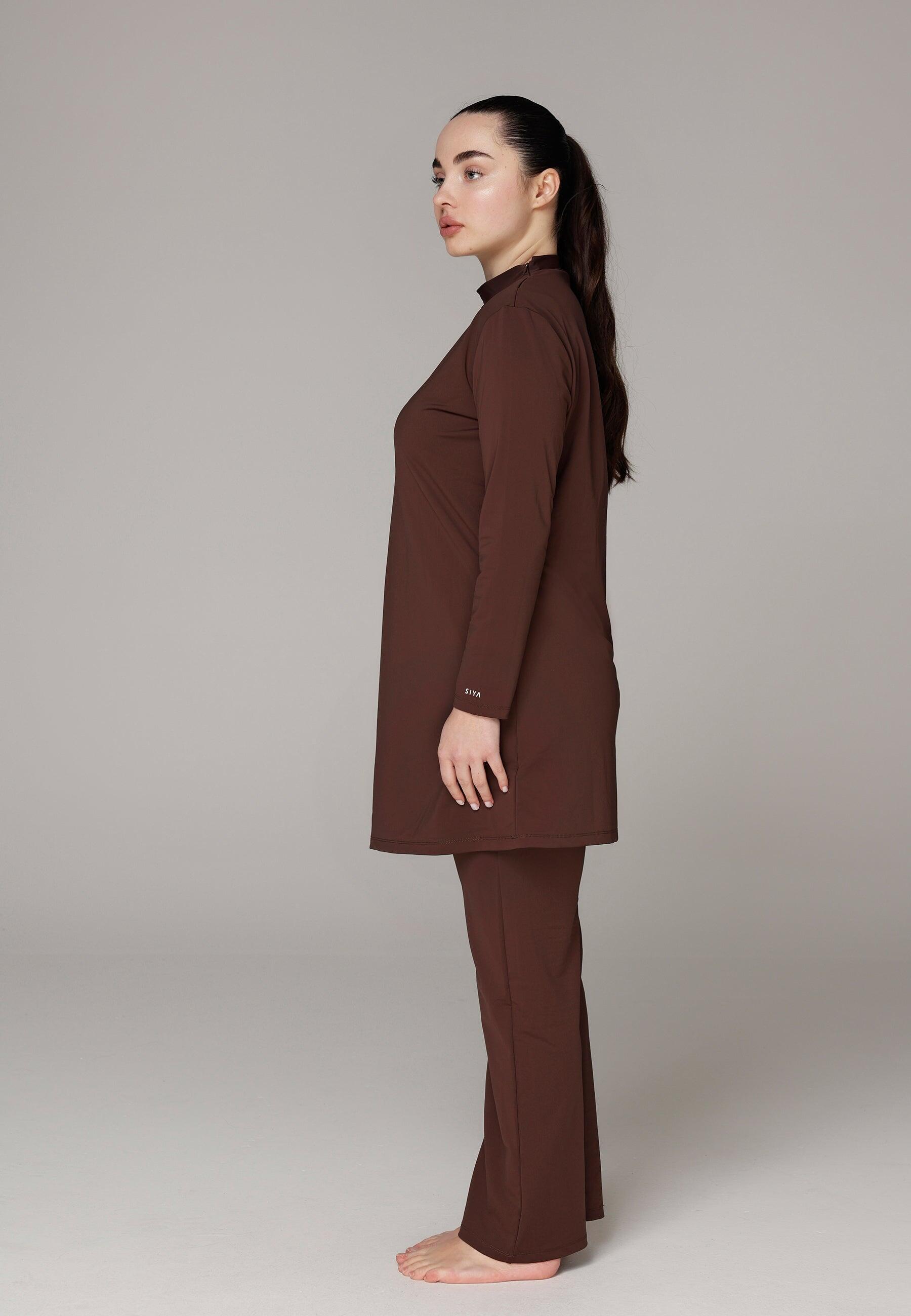 Dames Zwemkleding Ruimvallend Bedekt Zwempak met Broek 2/5