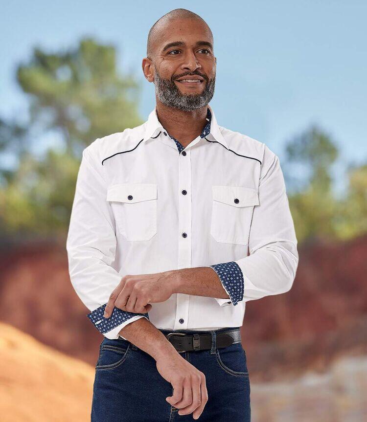 Chemise Blanche Style Country 4/7