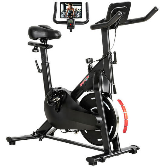 Vélo d'appartement avec résistance magnétique réglable, écran LCD, selle et