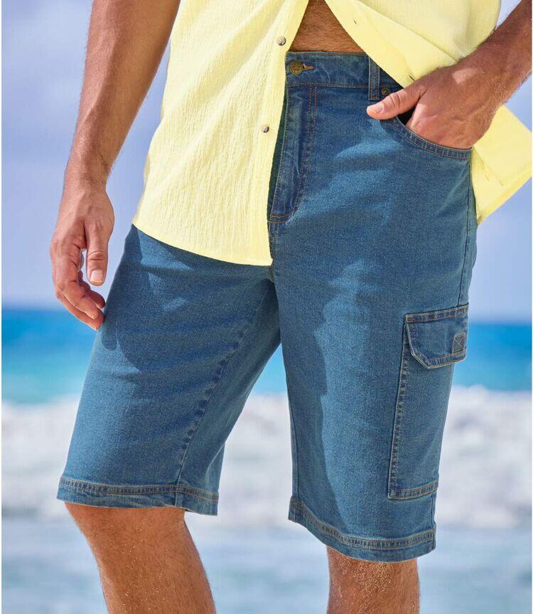 Jeans-Bermuda Stretch-Komfort im Cargo-Stil 2/6
