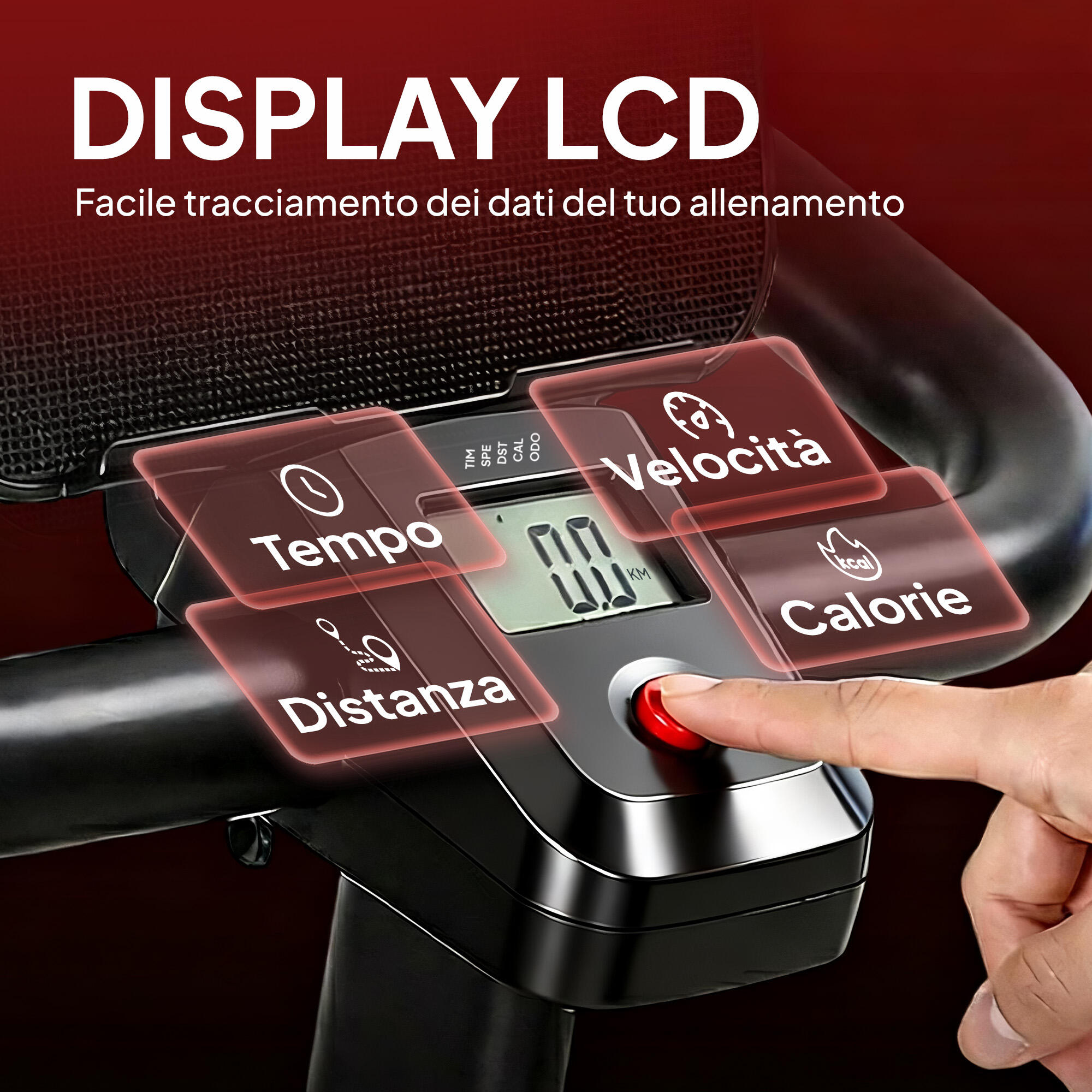 SPORTNOW Cyclette da Allenamento Magnetica con LCD, 120kg, Nero 6/8