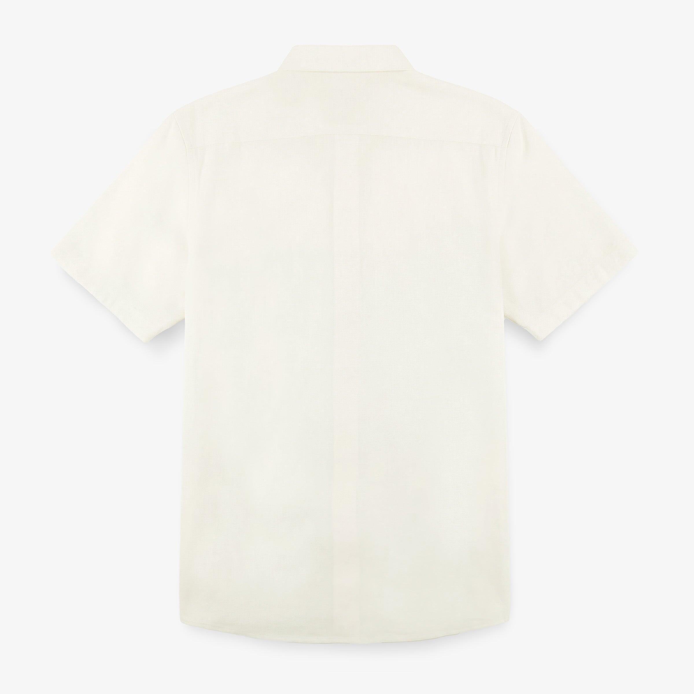 Camicia a maniche corte regular bianca con stampa 2/4