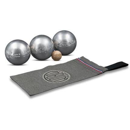 Jeu de trois boules de pétanques Inox Mixte Obut Tatou