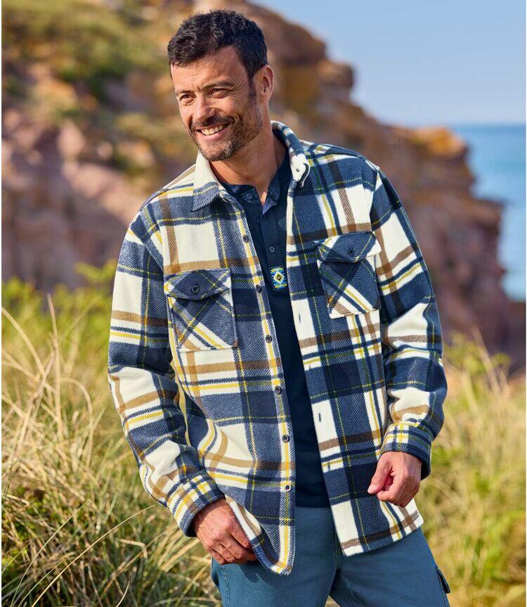 Karierte Hemdjacke Casual aus Fleece 2/5