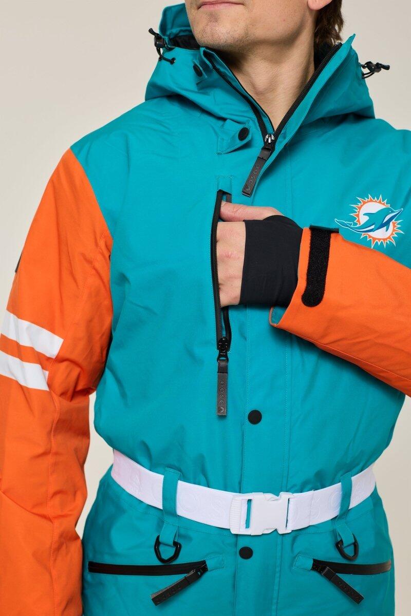 Herren Ski Skianzug Wasserdicht NFL Miami Dolphins 7/7