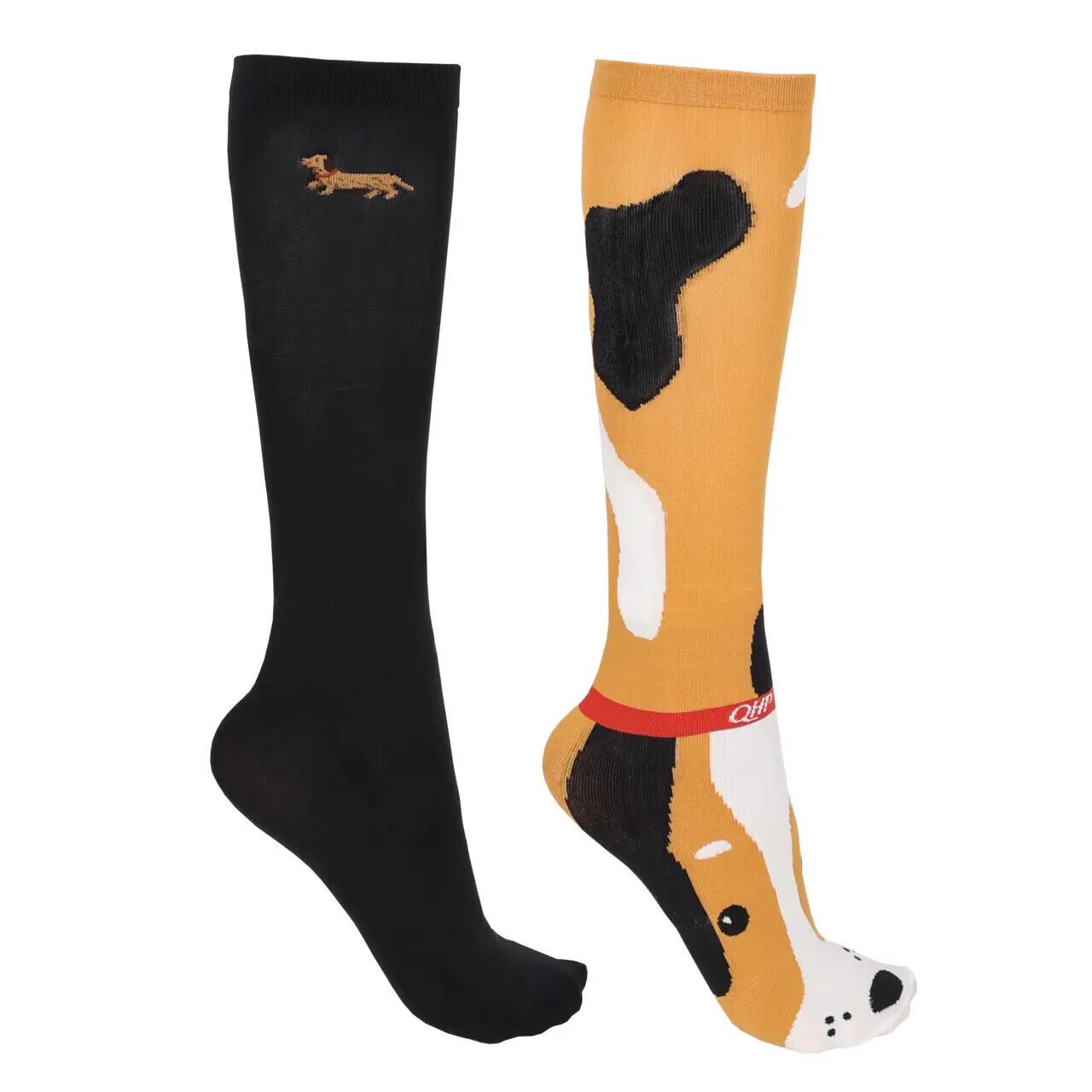 Damskie skarpety jeździeckie QHP Gift Box Stable Buddy (x2)