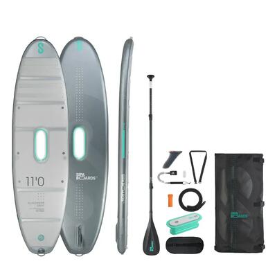 Tavola e-SUP elettrica SipaBoards Allrounder argento Electric 336x90x15 cm