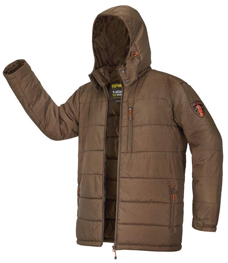 Lange wattierte Jacke mit abnehmbarer Kapuze 3/7