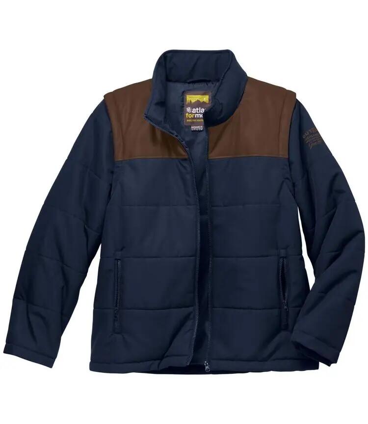Wattierte 2-in-1-Jacke mit abnehmbaren Ärmeln 3/7