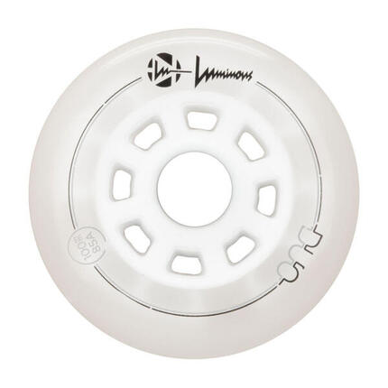 Zestaw 3 kółek do rolek Luminous 100mm/85A Duo White Pearl LED