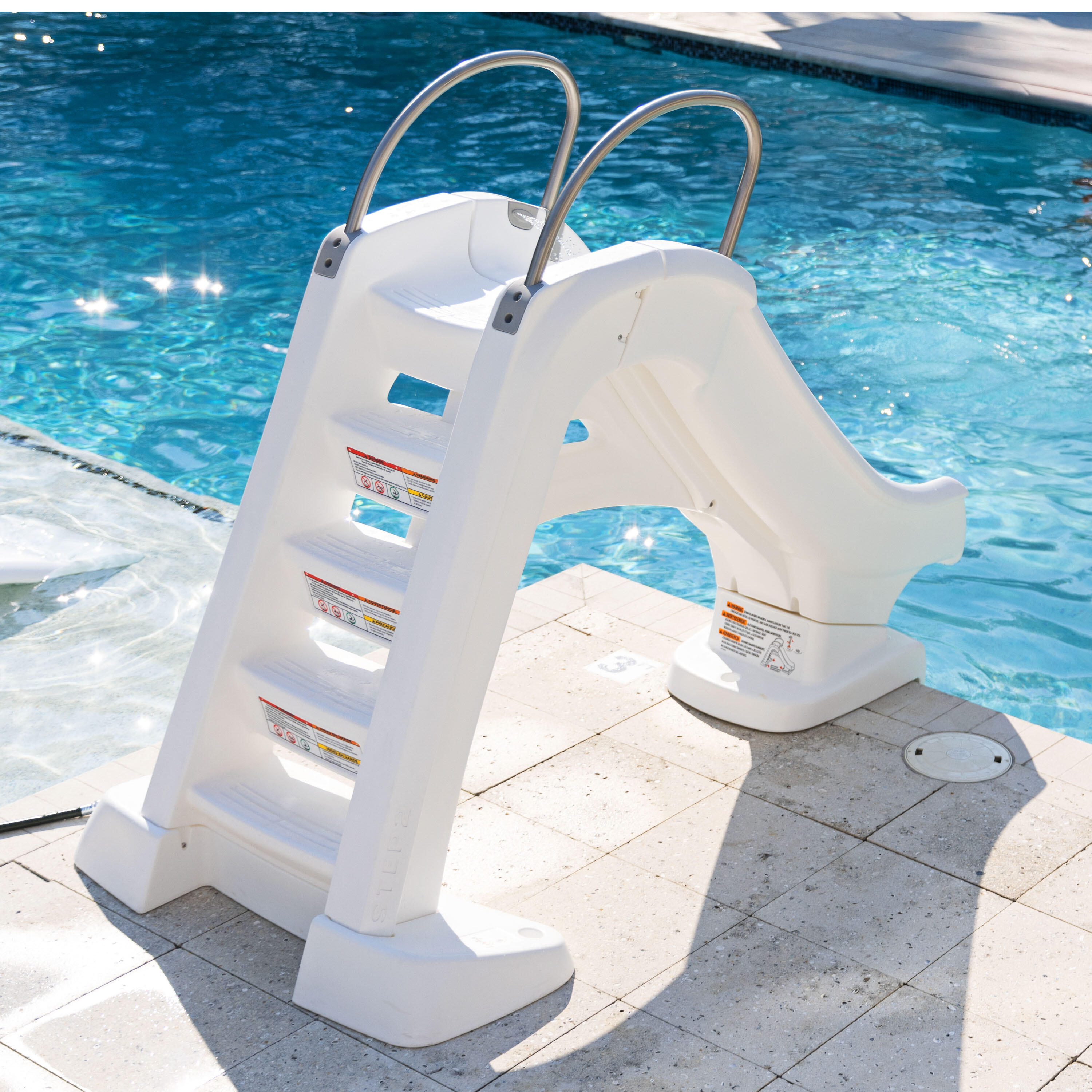 Zwembadglijbaan Step2 Vero Poolside van plastic wit - 1,2 meter 5/7