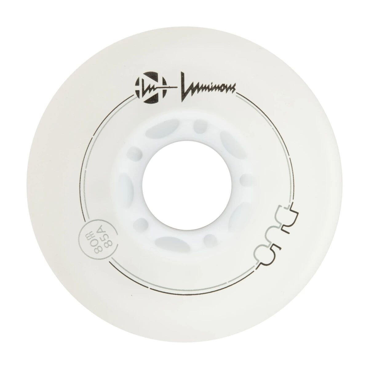 Zestaw 4 kółek do rolek  Luminous 80mm/85A Duo White Blue LED 2/6