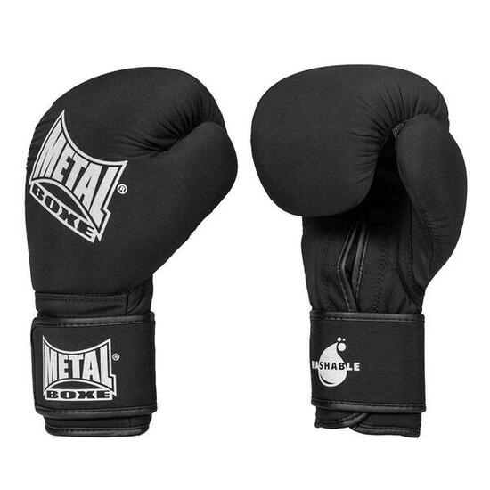 Gants de Boxe Lavable Noir Metal Boxe Mixte MBGAN