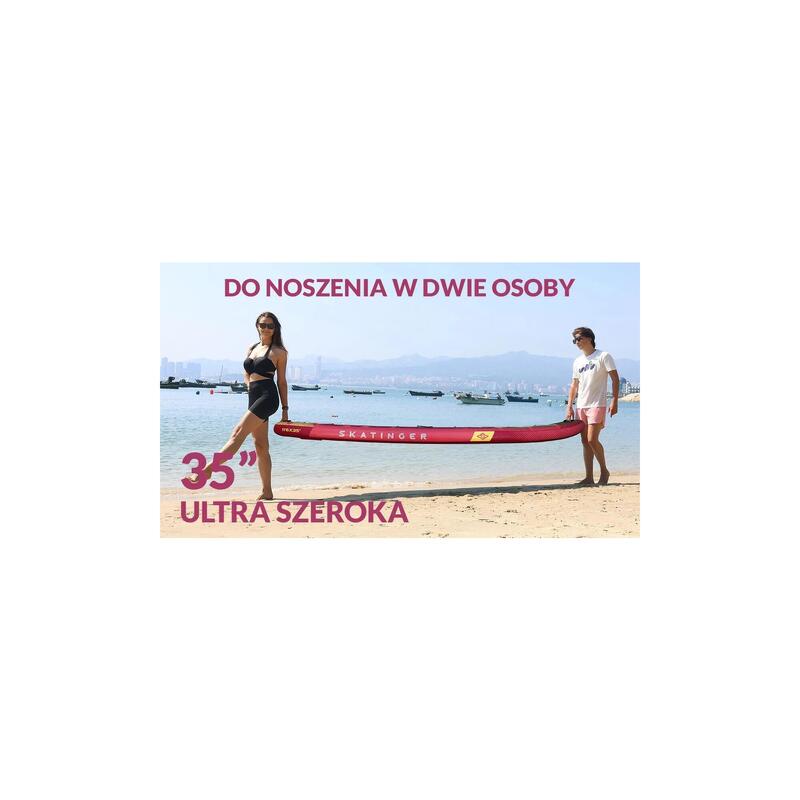 Paddleboard SKATINGER Prana Meteor Red 350x89x15 cm (11'6'') yoga