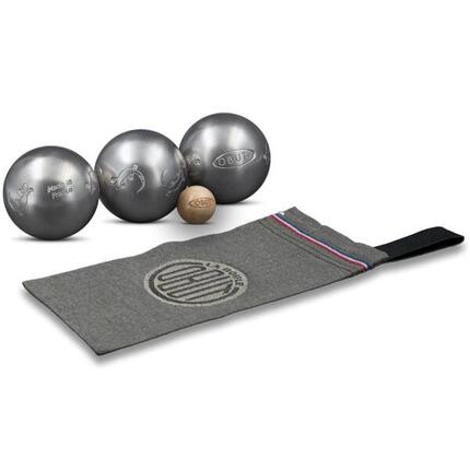 Jeu de trois boules de pétanques Inox Mixte Obut Salamandre