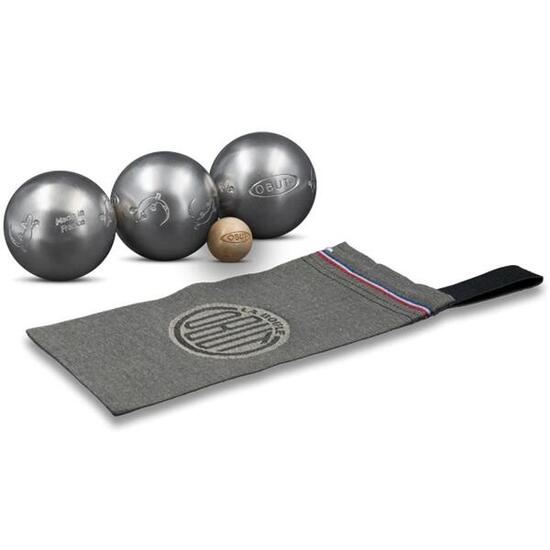 Jeu de trois boules de pétanques Inox Mixte Obut Salamandre