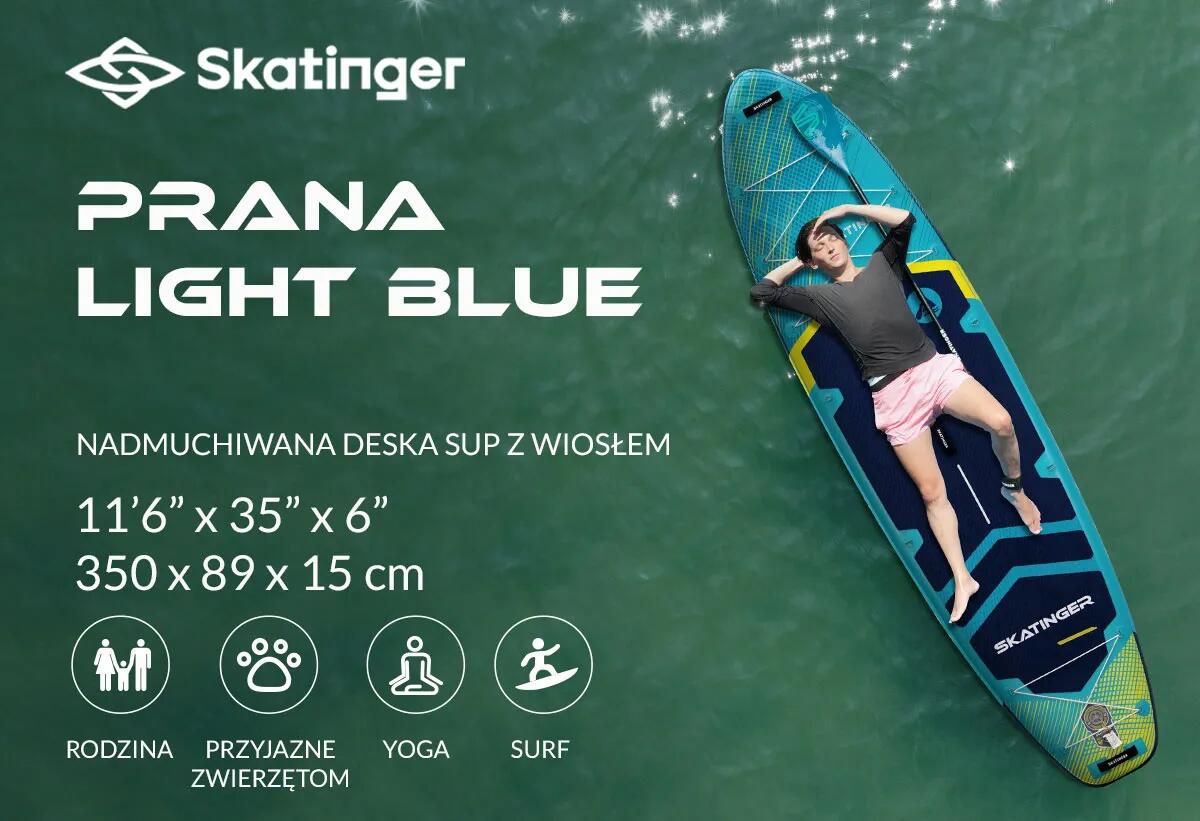 SUP SKATINGER Prana Meteor Blue 350x89x15 cm (11'6'') tavola da yoga 2/7