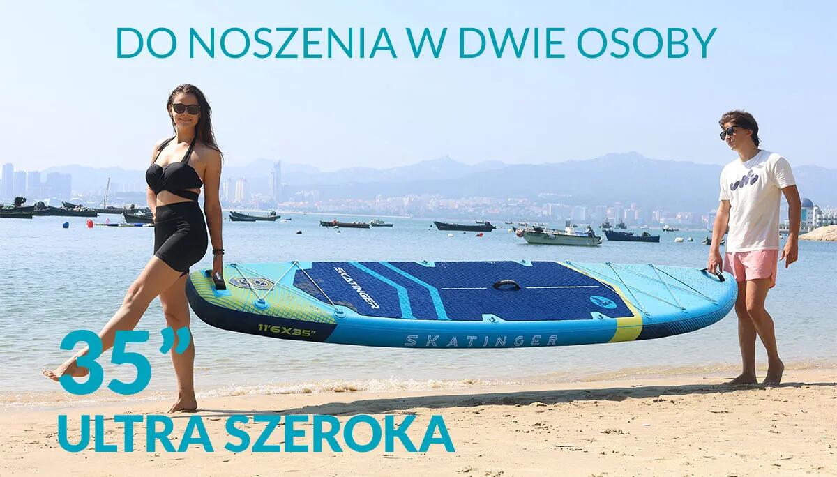 SUP SKATINGER Prana Meteor Blue 350x89x15 cm (11'6'') tavola da yoga 5/7