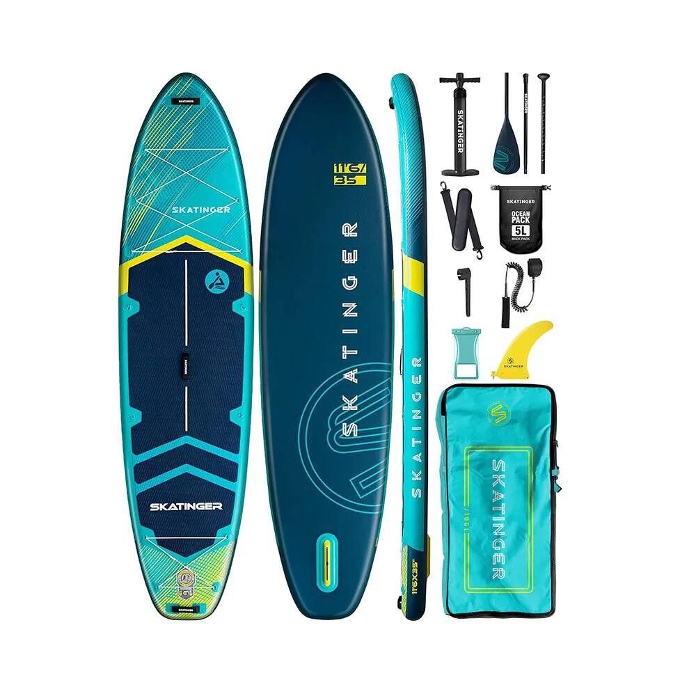 SUP SKATINGER Prana Meteor Blue 350x89x15 cm (11'6'') yoga board