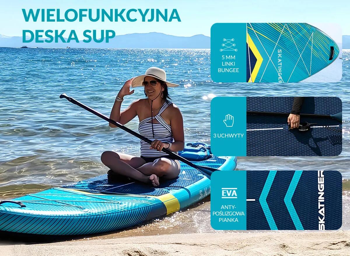 SUP SKATINGER Prana Meteor Blue 350x89x15 cm (11'6'') tavola da yoga 4/7