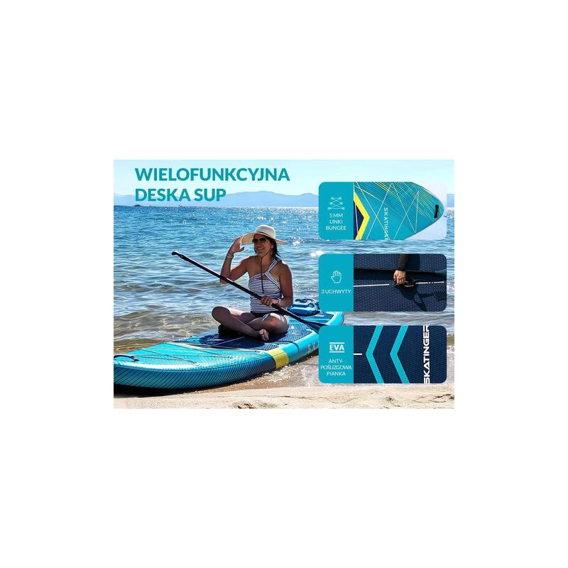 Paddleboard SKATINGER Prana Meteor Blue 350x89x15 cm (11'6'') yoga