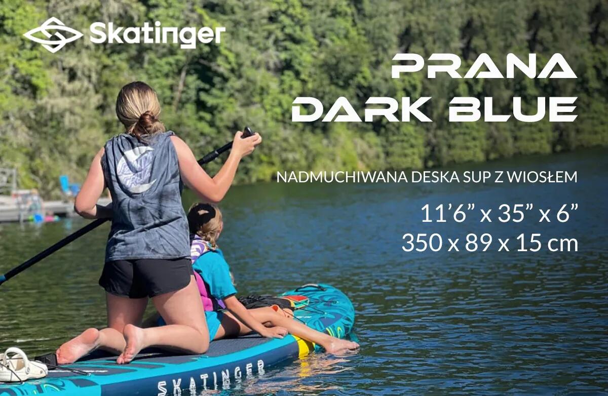 SUP SKATINGER Prana Lava Green 350x89x15 cm (11'6'') yoga board 2/7
