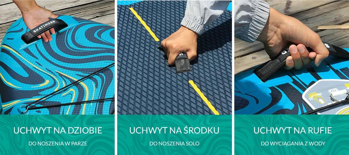 SUP SKATINGER Prana Lava Green 350x89x15 cm (11'6'') yoga board 5/7