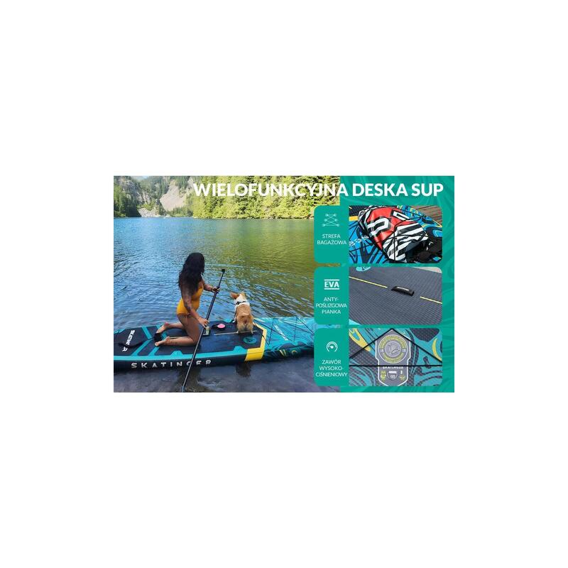 SUP SKATINGER Prana Magma Green 350x89x15 (11'6'') prkno na jógu