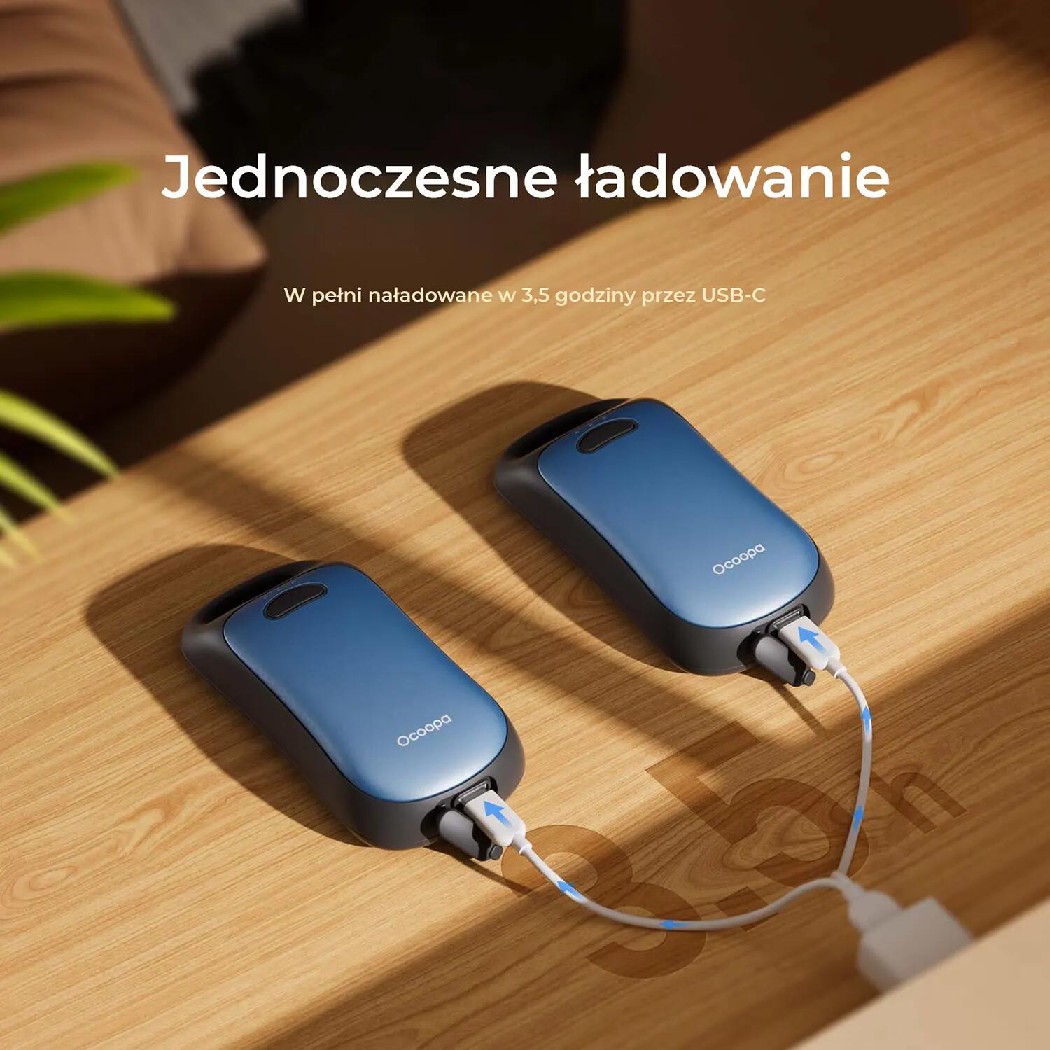 Ocoopa UT4 Urban Handwärmer, 2x 3000 mAh, bis zu 2*9h, 10W, IP45, orange 6/7