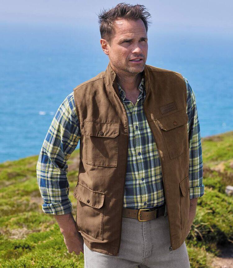 Gilet Sans Manches Suédine doublure Filet Aventure 2/6